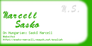 marcell sasko business card