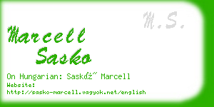 marcell sasko business card